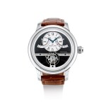JAQUET DROZ | GRANDE SECONDE TOURBILLON, REFERENCE J028034201, A LIMITED EDITION WHITE GOLD TOURBILLON WRISTWATCH WITH DATE AND POWER RESERVE INDICATION, MADE IN 2009
