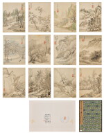Wang Hui, Paintings in the Styles of Ancient Masters | 王翬 橅古眞跡冊 水墨/淺絳紙本 十二開冊