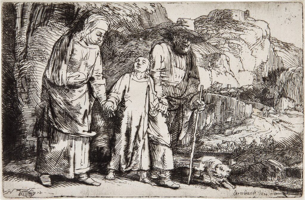 View full screen - View 1 of Lot 27. Christ Returning from the Temple with his Parents (B., Holl. 60; New Holl. 276; H. 278).