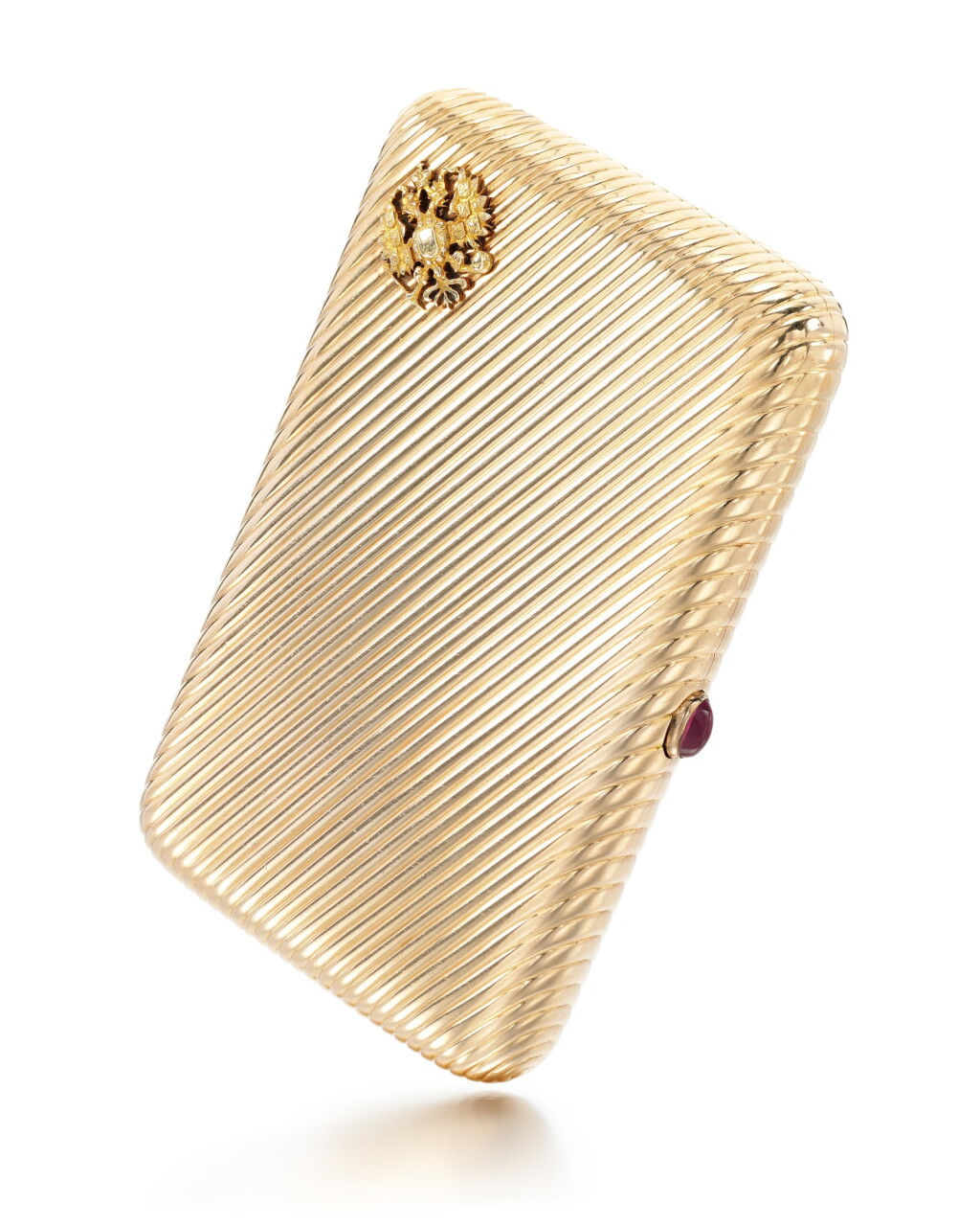 View full screen - View 1 of Lot 37. A GOLD IMPERIAL PRESENTATION CIGARETTE CASE, IVAN ARKHANOV, ST PETERSBURG, 1899-1903.
