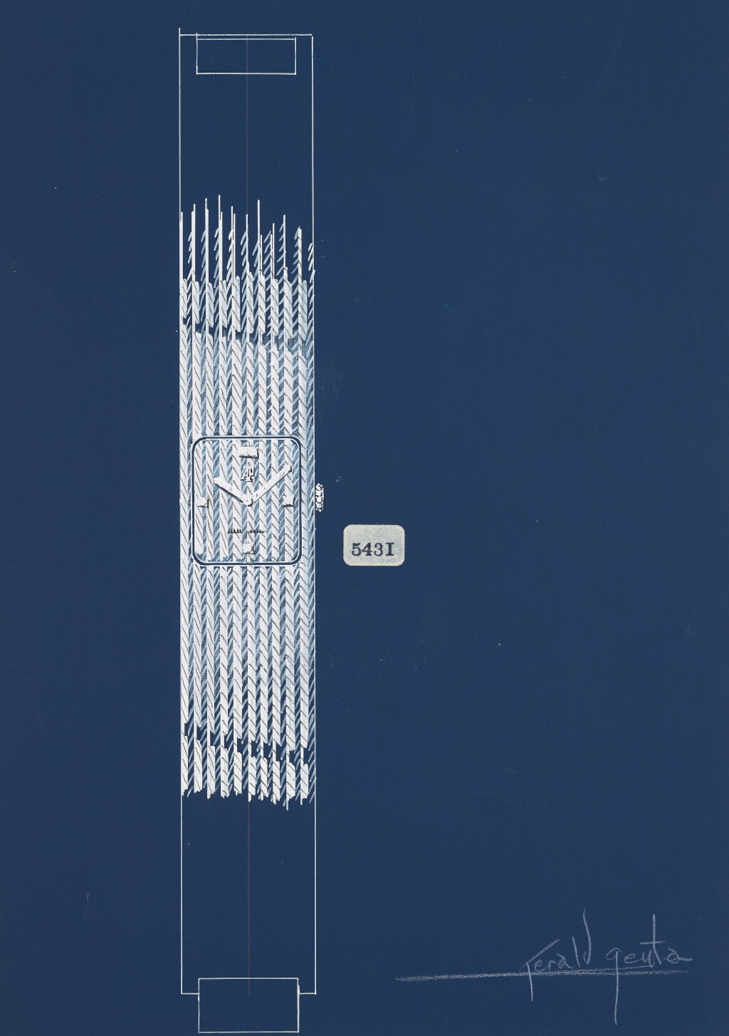 View full screen - View 1 of Lot 16. Design of a Audemars Piguet bracelet watch with accompanying NFT Circa 1980.