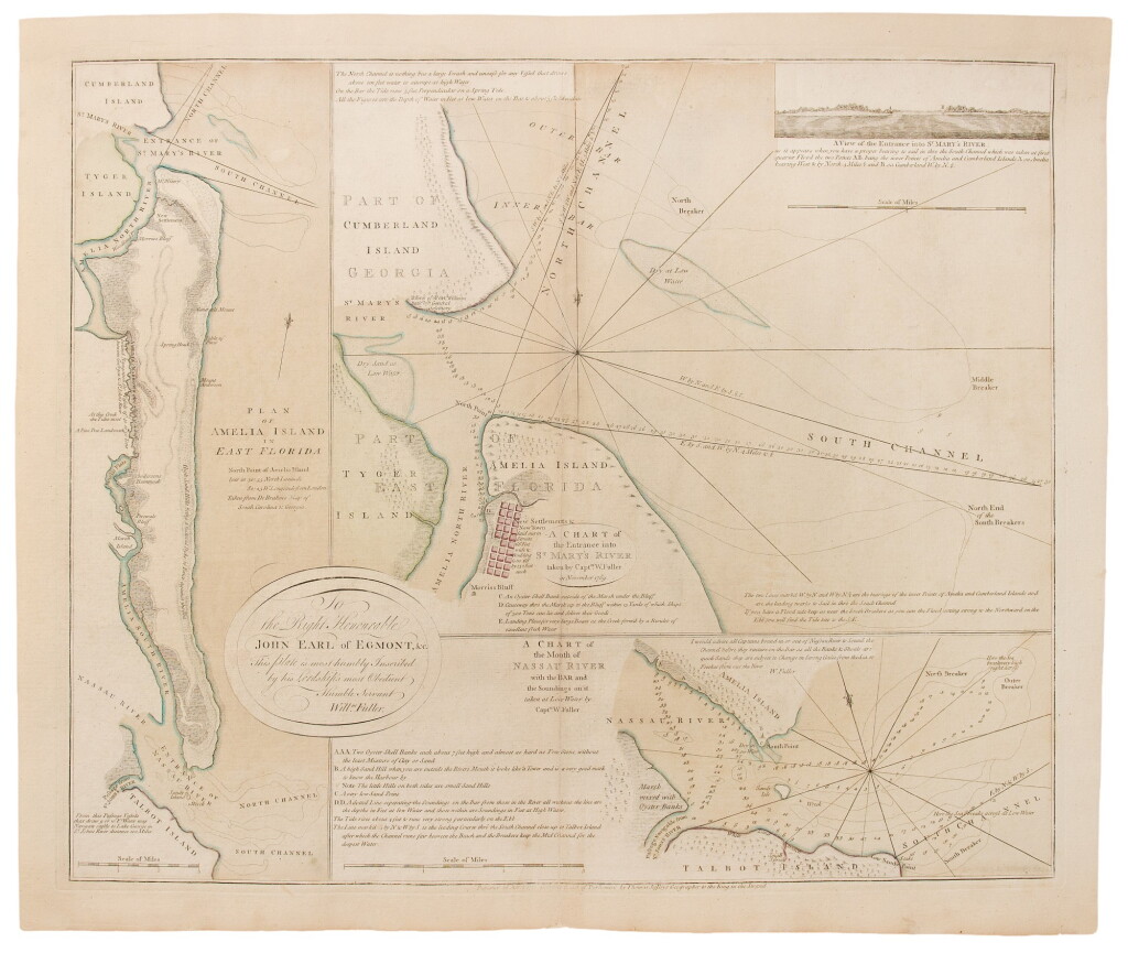 View full screen - View 1 of Lot 39. Jefferys, Thomas, William Fuller, and William Gerard De Brahm | A rare set of sea charts of Amelia Island.