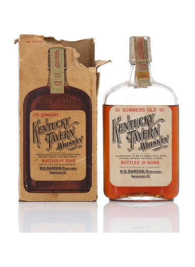 View full screen - View 1 of Lot 739. Kentucky Tavern 10 Year Old 100 Proof 1916 (1 Bottle Pint).