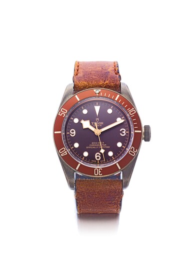 View full screen - View 1 of Lot 75. TUDOR | REF 79250BM HERITAGE BLACK BAY, A BRONZE AUTOMATIC CENTER SECONDS WRISTWATCH WITH EXPLORER DIAL CIRCA 2016.
