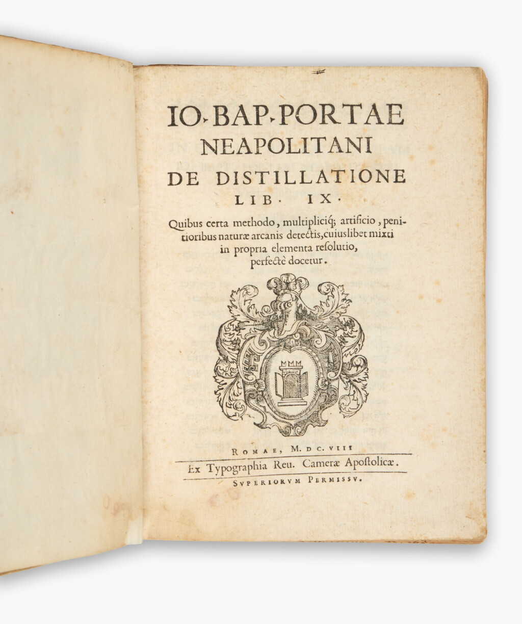 View full screen - View 1 of Lot 175. Porta, Giovanni Battista della | First edition of Porta’s survey of the applications of distillation.