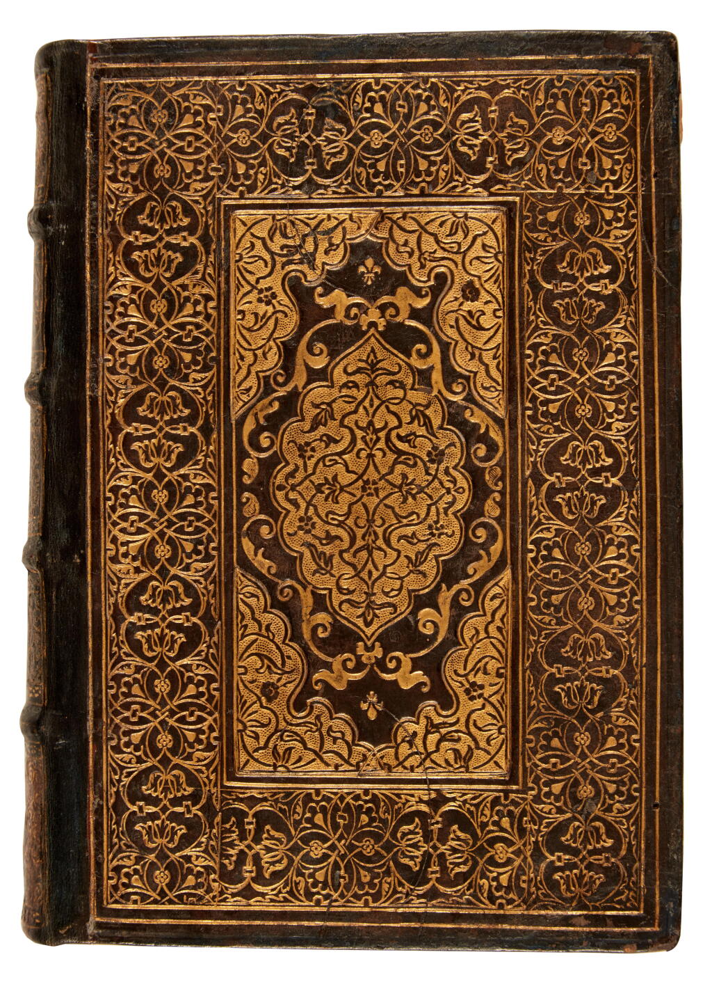 View full screen - View 1 of Lot 120. Durand, Rationale divinorum officiorum, Venice, 1572, contemporary Roman black morocco richly gilt, by the Vatican Bindery.