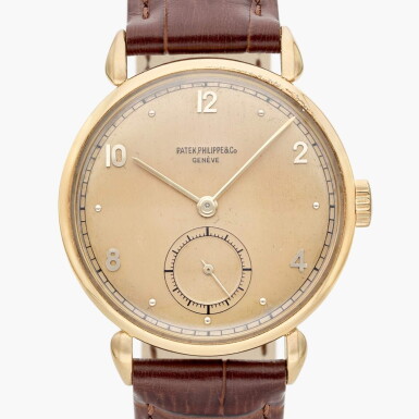 View full screen - View 1 of Lot 511. Reference 1509 Calatrava | A pink gold wristwatch, Made in 1947.