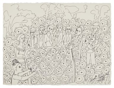 View full screen - View 1 of Lot 154. Study After Sunflowers Quilting Bees At Arles.