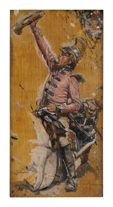 View full screen - View 1 of Lot 50. JEAN LOUIS ERNEST MEISSONIER | LE TROMPETTE DE 1807.