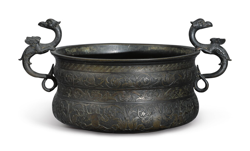 View full screen - View 1 of Lot 714. engraved cauldron.