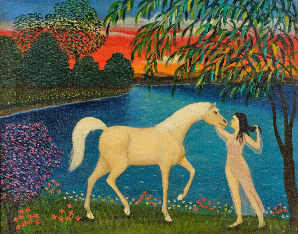 View full screen - View 1 of Lot 2289. Girl and Her Horse.