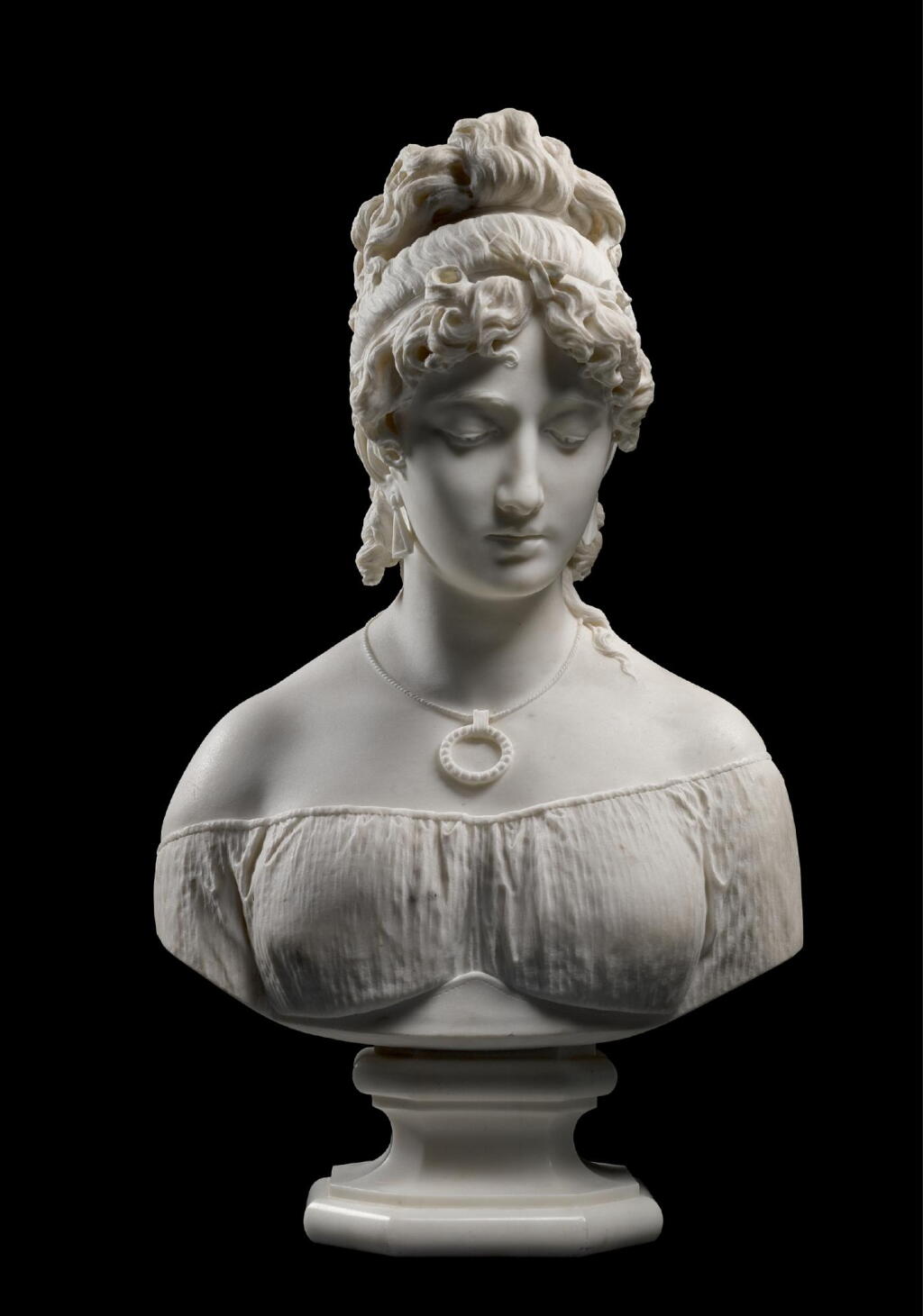 View full screen - View 1 of Lot 46. ANTONIO TANTARDINI | BUST OF A WOMAN.