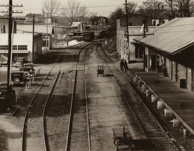 View full screen - View 1 of Lot 922. View of Railroad Station, Edwards, Mississippi.