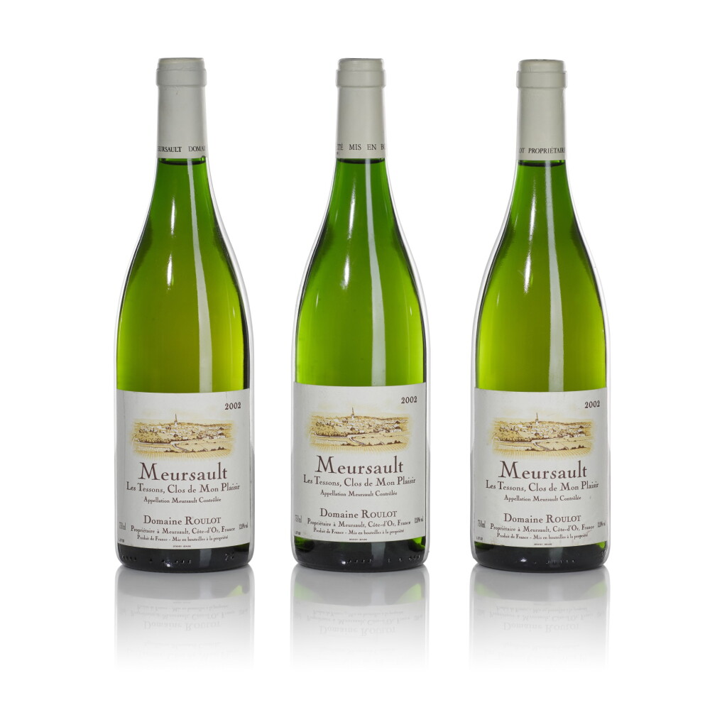 View full screen - View 1 of Lot 258. Meursault, Les Tessons, Clos de Mon Plaisir 2002 Domaine Roulot (3 BT) Meursault, Les Vireuils 2002 Domaine Roulot (3 BT).