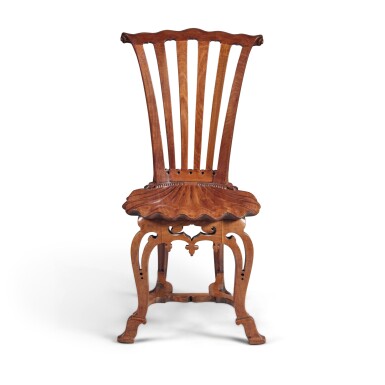 View full screen - View 1 of Lot 59. A George II Carved Mahogany Grotto Hall Chair, Circa 1750.