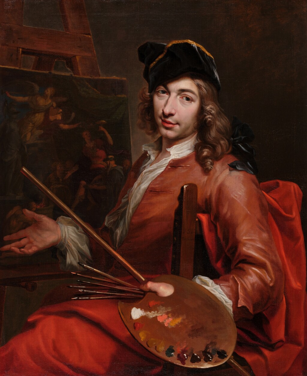 Zeger Jacob Van Helmont Self Portrait Of The Artist Seated Before zeger-jacob-van-helmont-self-portrait-of-the-artist-seated-before