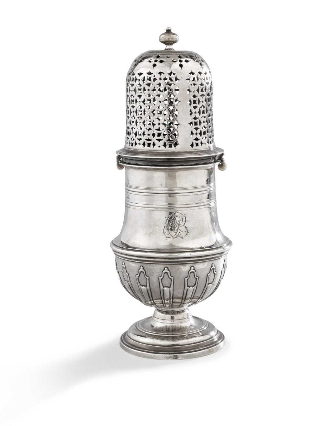 View full screen - View 1 of Lot 193. A SILVER SUGAR CASTER, BY JEAN MAUZIE, PARIS, 1728-1729 | SAUPOUDROIR EN ARGENT, PAR JEAN MAUZIE, PARIS, 1728-1729.
