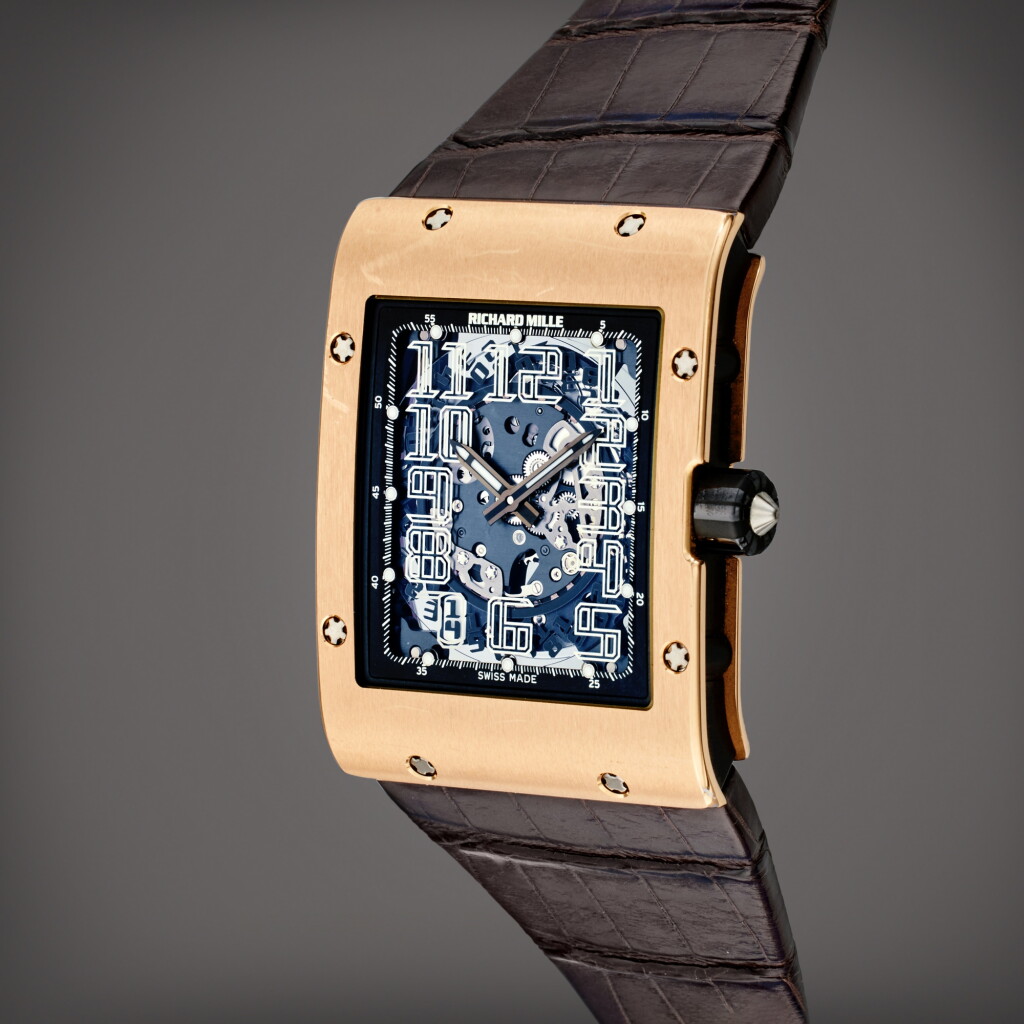 全萤幕检视 - 查看19Reference RM016 AI RG | A limited edition pink gold and titanium skeletonized automatic wristwatch with date, Circa 2010的1