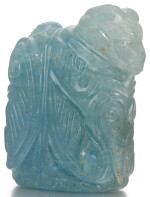 A RARE AQUAMARINE CHESS PIECE, EGYPT, IRAQ OR PERSIA, 9TH CENTURY