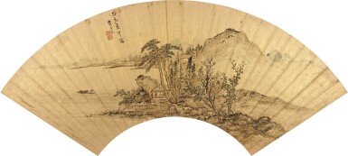 View full screen - View 1 of Lot 6032. 曹有光 設色山水|Cao Youguang, Landscape.