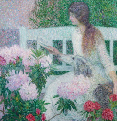 View full screen - View 1 of Lot 169. Lezende vrouw (Femme lisant).