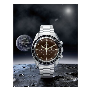 View full screen - View 1 of Lot 16. OMEGA | SPEEDMASTER REF 145.022-69 'TROPICAL', A STAINLESS STEEL CHRONOGRAPH WRISTWATCH WITH BRACELET, MADE IN 1970.