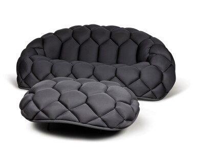 View full screen - View 1 of Lot 267. Sofa and an ottoman, Quilt serie, 2009.
