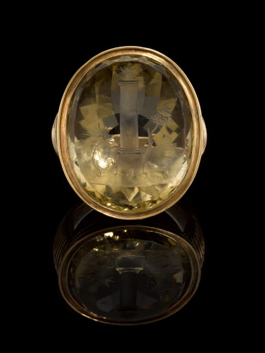 View full screen - View 1 of Lot 58. BRITISH, CIRCA 1820 | INTAGLIO WITH MASONIC SYMBOLS.