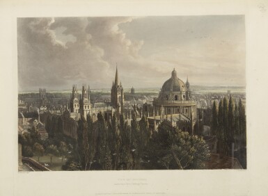 View full screen - View 1 of Lot 1. ACKERMANN, RUDOLPH | A History of the University of Oxford... London: R. Ackermann, 1814 [And:] The History of the Colleges of Winchester, Eton, and Westminster... London: R. Ackermann, 1816 [Watermarked 1812] .