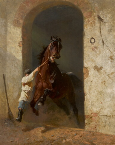 View full screen - View 1 of Lot 35. NIKOLAI EGOROVICH SVERCHKOV | A Fiery Steed.