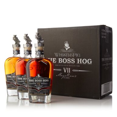 View full screen - View 1 of Lot 49. WhistlePig The Boss Hog 17 Year Old 7th Edition "Magellan's Atlantic Rye" 106.7 Proof NV (3 Bottles 75cl).