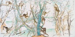Chen Wen Hsi 陳文希 | Eight Gibbons Frolicking in the Woods 八猿戲林圖