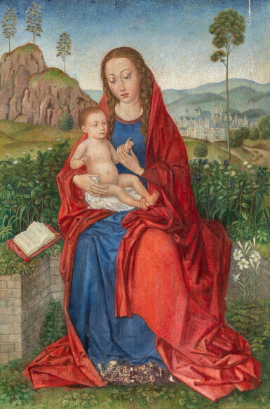 View full screen - View 1 of Lot 765. Mary and Child in front of a landscape.