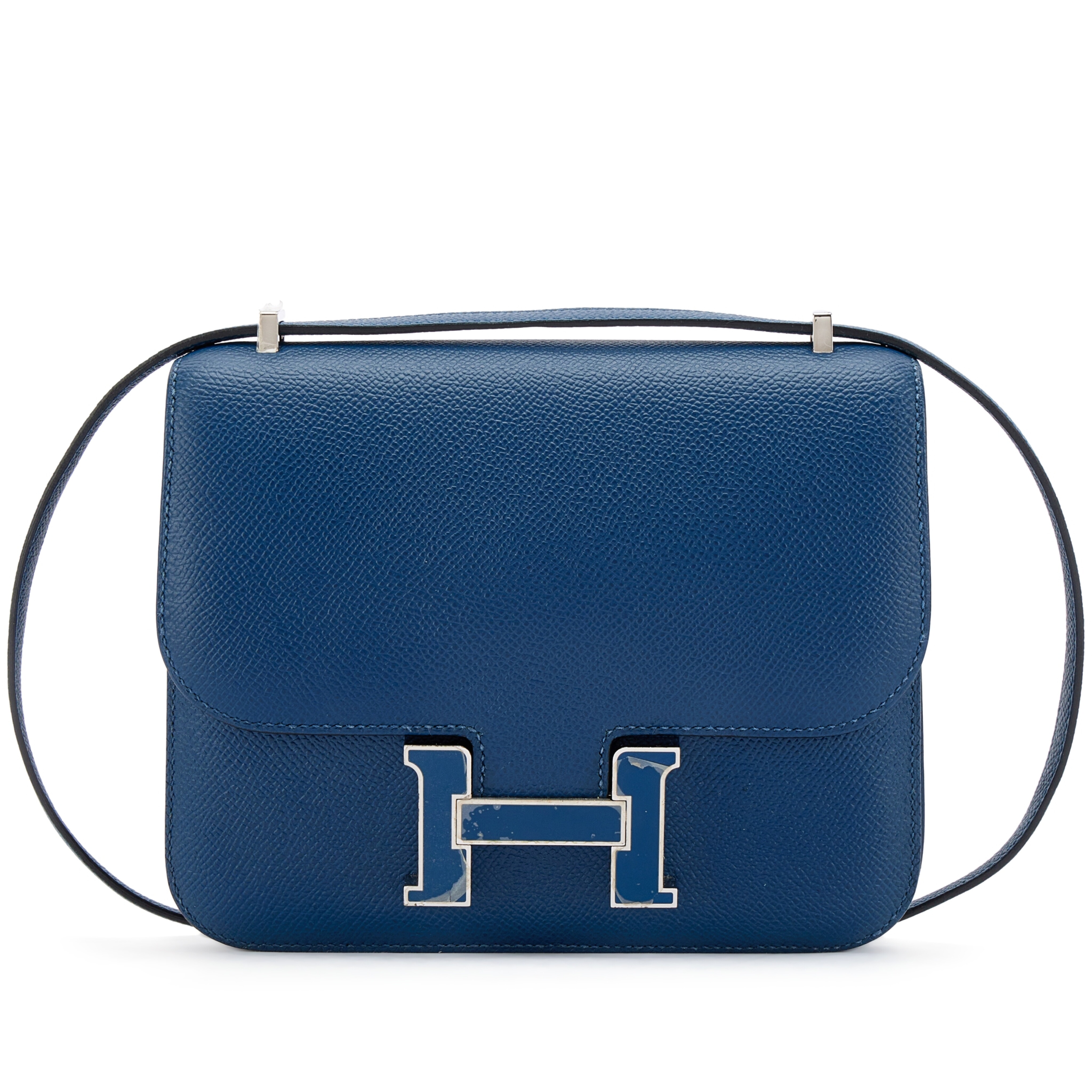 Deep Bleu · Mini Constance 18; Epsom · blue-enamel palladium hardware · catalogued 2020