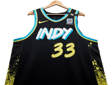 View full screen - View 1 of Lot 43. Myles Turner Game Worn ‘Skills Challenge’ City Edition Complete Uniform | Winner.