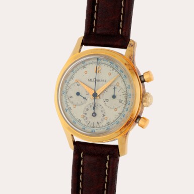 View full screen - View 1 of Lot 382. A yellow gold chronograph wristwatch | Circa 1955.