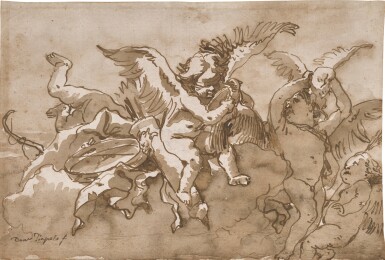 View full screen - View 1 of Lot 168. Four Frolicking Putti.