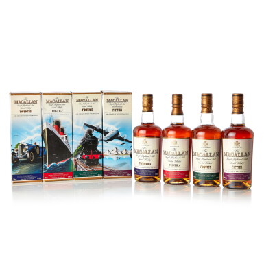 View full screen - View 1 of Lot 6053. The Macallan Travel Decades Series Set 40.0 abv NV (4 BT50).