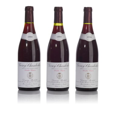 View full screen - View 1 of Lot 203. Gevrey Chambertin, Vieilles Vignes 1990 Domaine Bachelet (6 BT).