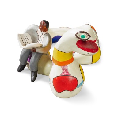 View full screen - View 1 of Lot 136. Serpent and Daddy (Homme lisant sur un serpent).