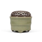 A small 'Longquan' celadon-glazed tripod censer, Yuan/Ming dynasty