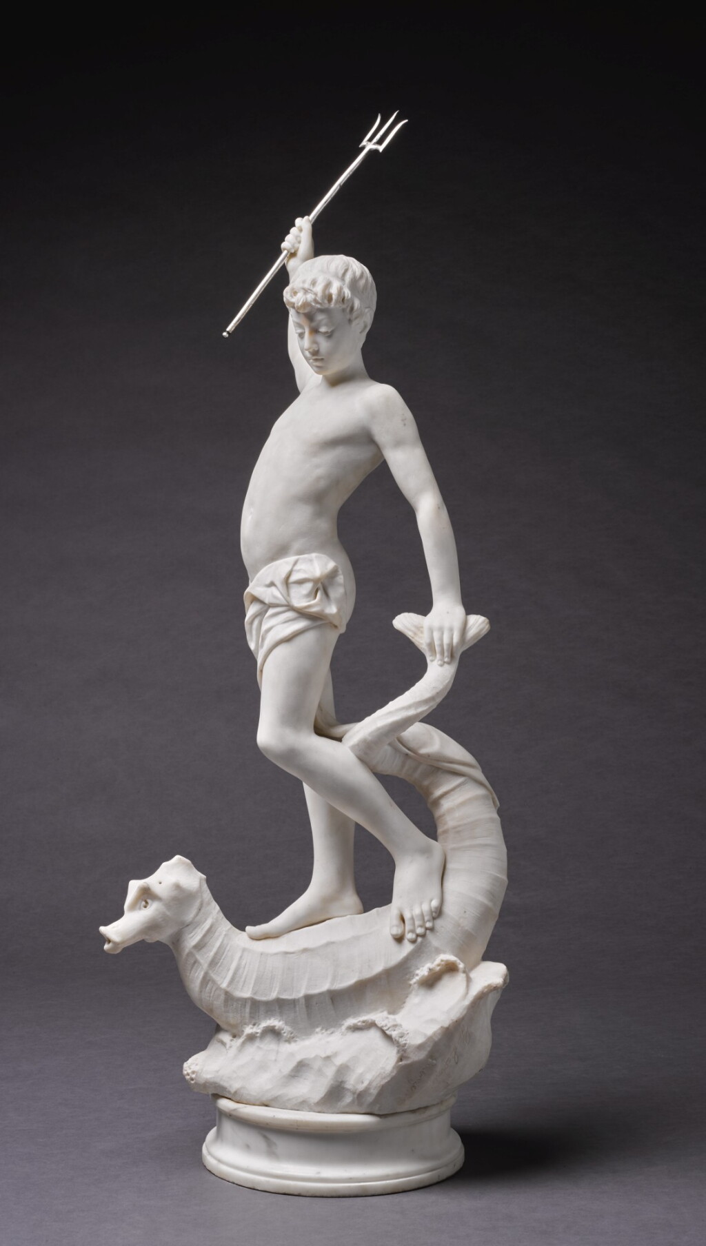 View full screen - View 1 of Lot 82. GINO LAPINI | YOUNG POSEIDON RIDING A SEAHORSE.