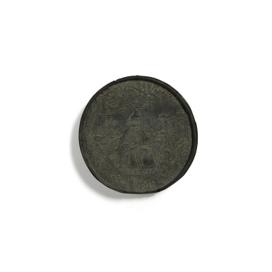 View full screen - View 1 of Lot 173. A circular ‘Shoulao’ ink cake, Dated Tianqi 1st year, corresponding to 1621.