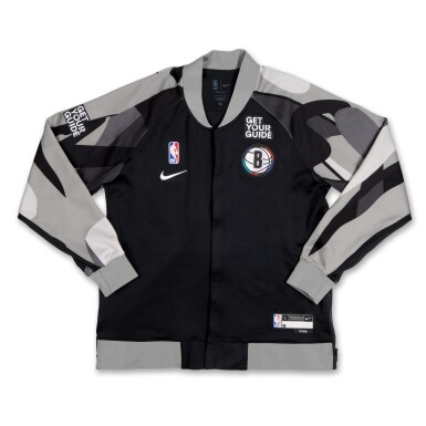 View full screen - View 1 of Lot 180. Tyson Etienne Brooklyn Nets 2024-2025 City Edition Game Issued Warmup Jacket.