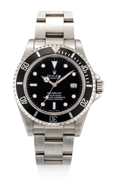 View full screen - View 1 of Lot 8024. ROLEX | SEA-DWELLER, REFERENCE 16600 | A STAINLESS STEEL WRISTWATCH WITH DATE AND BRACELET, CIRCA 2006 | 勞力士 | Sea-Dweller 型號16600 精鋼鏈帶腕錶,備日期顯示,約2006年製.