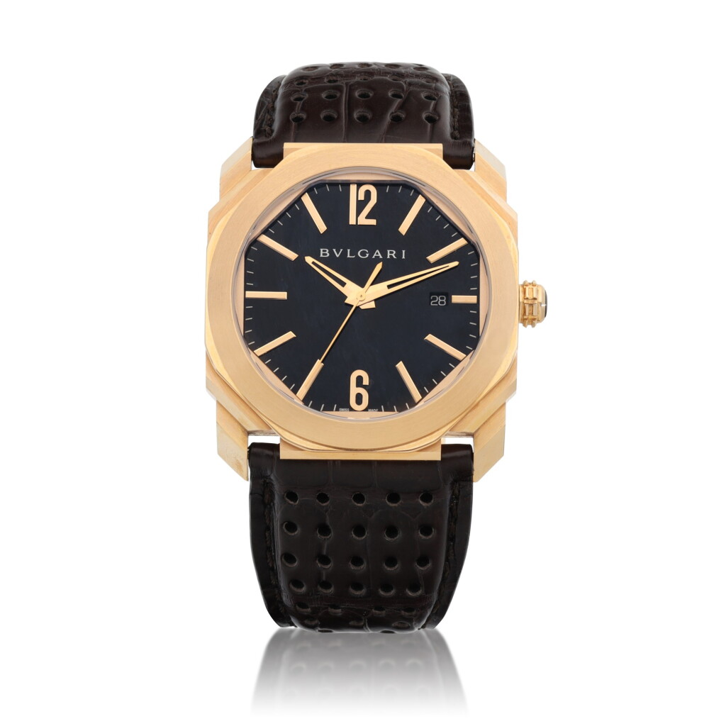View full screen - View 1 of Lot 9358. Bvlgari | Octo, Reference BGO P 41 G, A pink gold wristwatch with date, Circa 2012 | 寶格麗 | Octo 型號BGO P 41 G 粉紅金腕錶,備日期顯示,約2012年製.