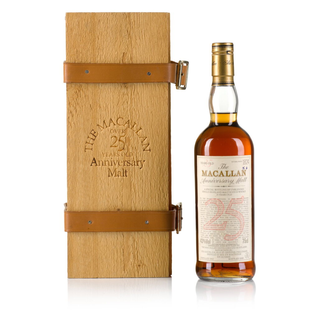 View full screen - View 1 of Lot 8. The Macallan 25 Year Old Anniversary Malt 43.0 abv 1963 (1 Bottle 75cl).