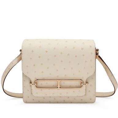 View full screen - View 1 of Lot 22. Nata Boreal Ostrich Mini Roulis 18 Permabrass Hardware, 2022.