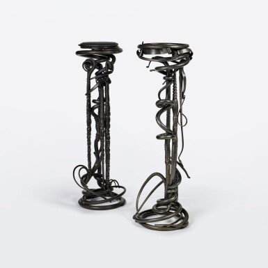 View full screen - View 1 of Lot 39. Two Plant Stands.