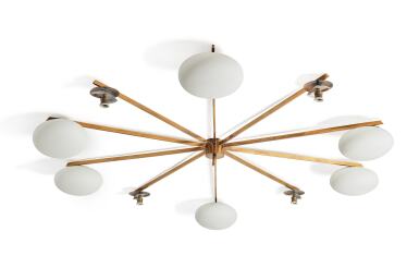View full screen - View 1 of Lot 84. Ten-Light Ceiling Light.